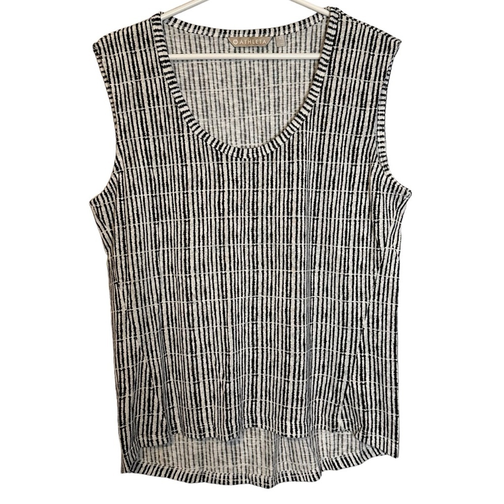 Athleta Breezy Muscle Tee Tank Striped Coastal Travel Resort Indie Twee M 211630